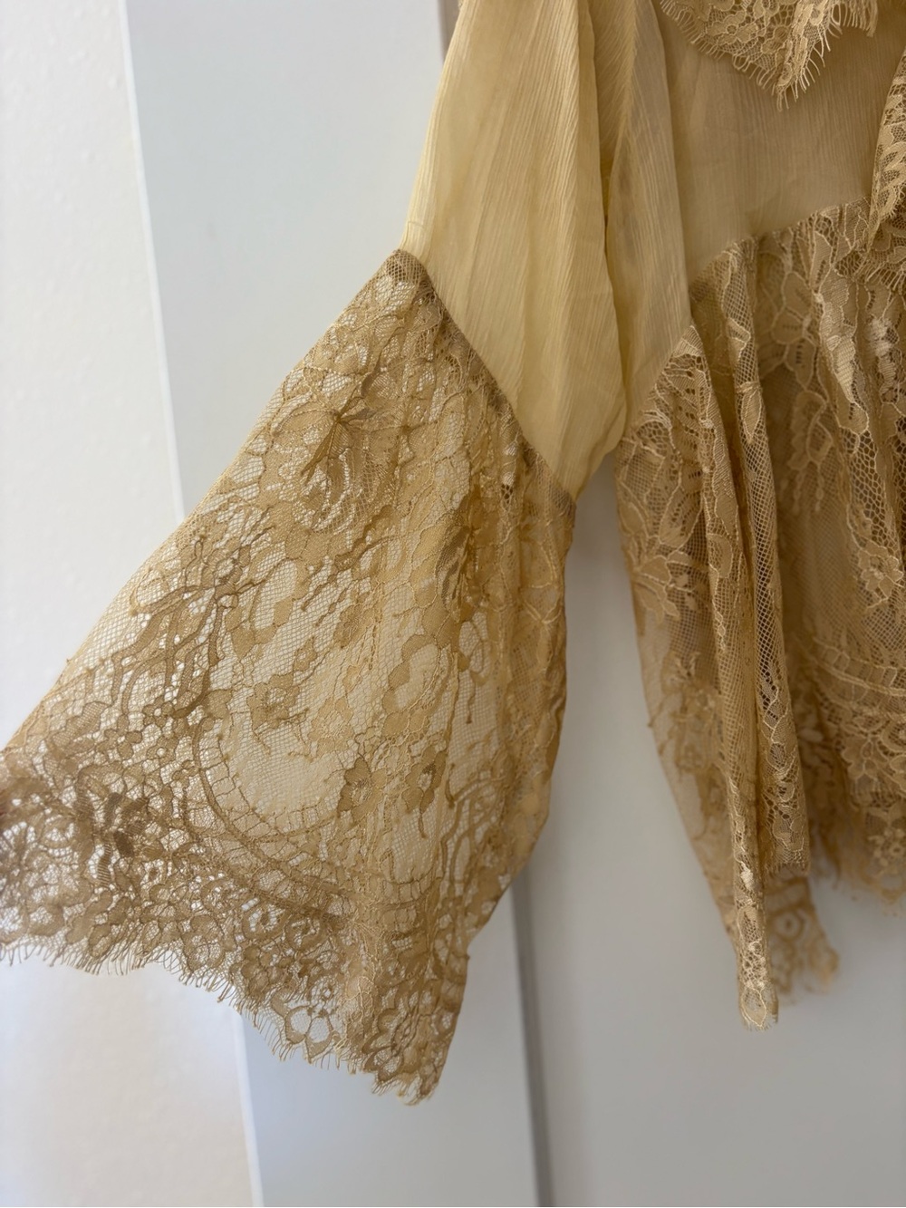 Free People x Nigel Preston Fairy Chiffon Blouse XL Boho - Picture 2 of 5